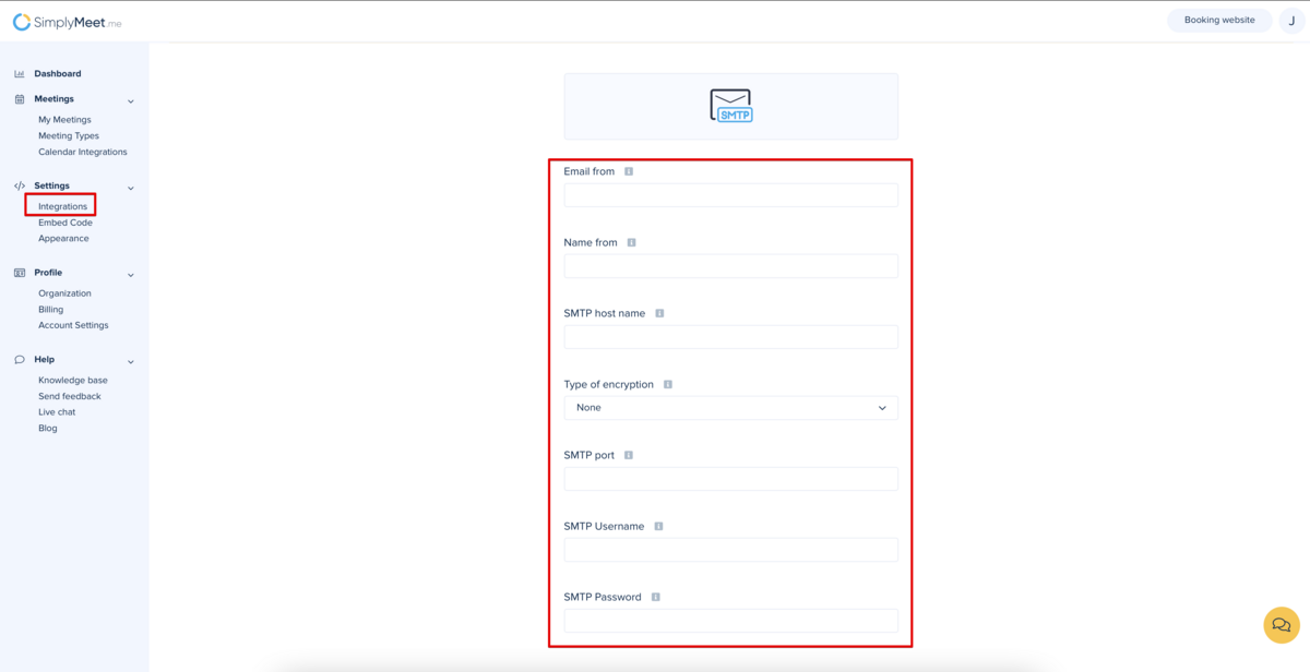 Simplymeet smtp integration settings.png